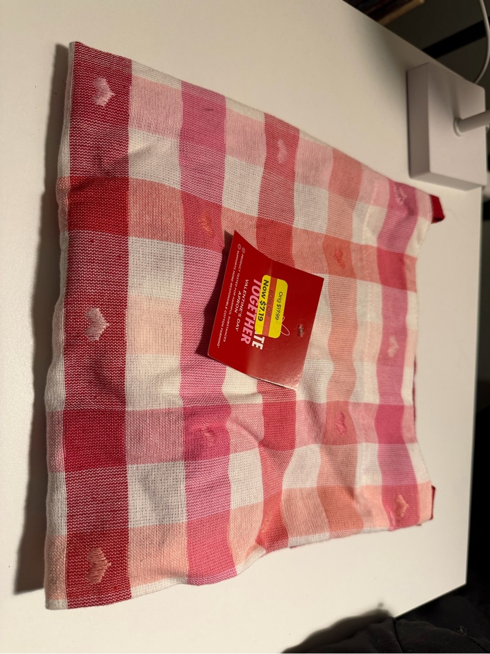 Pink Apron with Heart Accents
